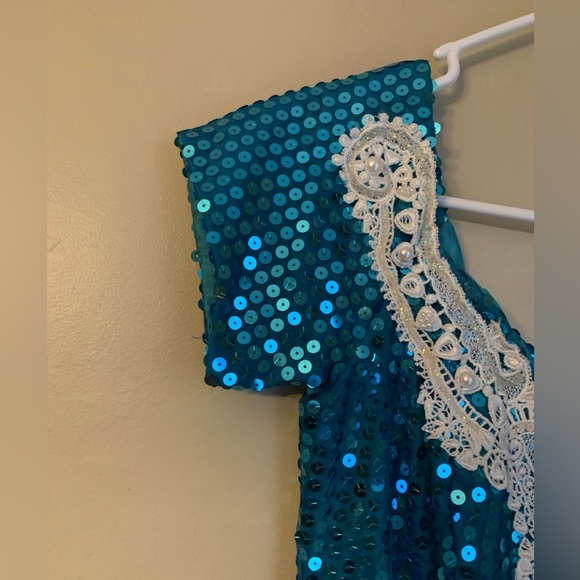 Night moves sequins lace dress vintage 90s party holiday christmas new years eve - Picture 5 of 9